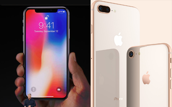 iPhone 8, 8plus and X